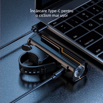 Lumină frontală pentru bicicletă pentru plimbări nocturne — ultra-luminată, baterie cu durată lungă pentru biciclete de munte și de drum