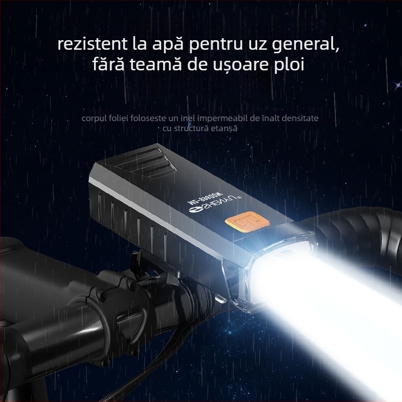 Lumină frontală pentru bicicletă pentru plimbări nocturne — ultra-luminată, baterie cu durată lungă pentru biciclete de munte și de drum