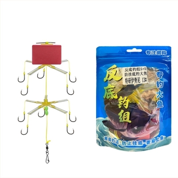 Set de cârlige pentru pescuit în râu – design anti-derapare, cârlige pătrate pentru năvoade pentru caras și caras mare, 8–15 cârlige/set, cutie 500 buc