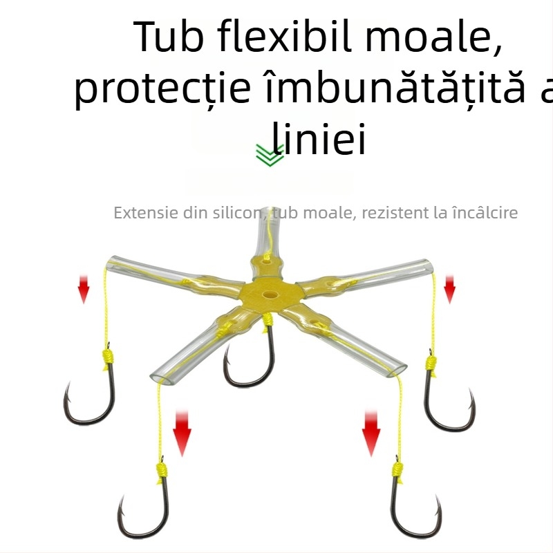 Set de cârlige pentru pescuit în râu – design anti-derapare, cârlige pătrate pentru năvoade pentru caras și caras mare, 8–15 cârlige/set, cutie 500 buc