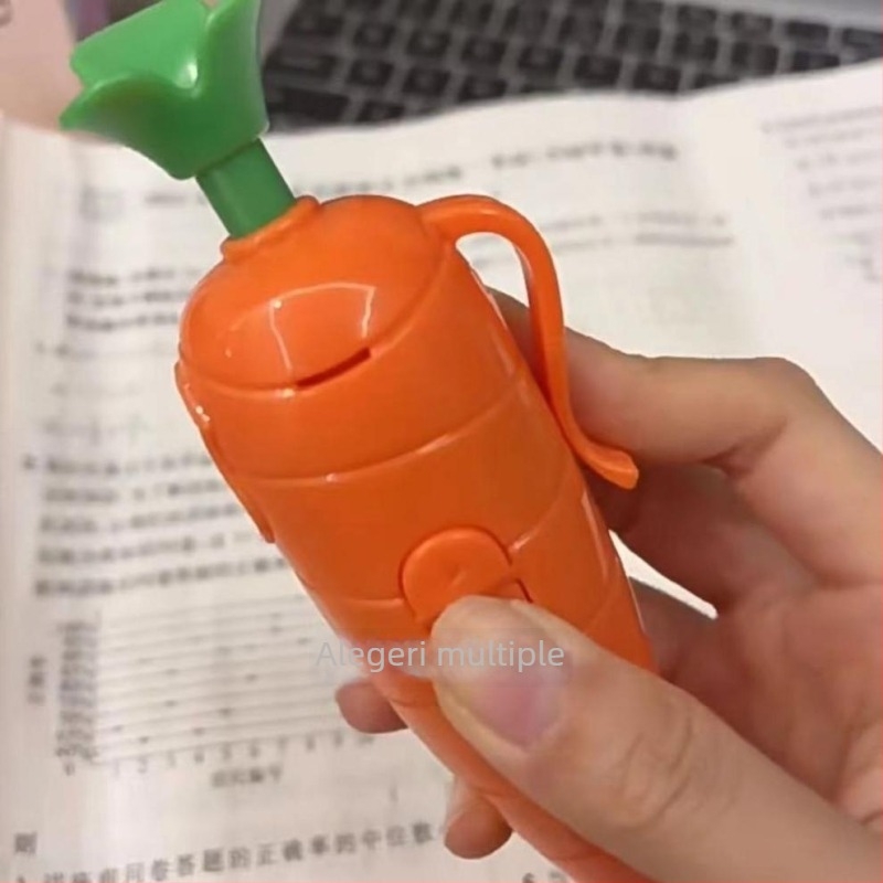 Stilou în formă de morcov cu înregistrare vocală pentru elevi, dispozitiv compact de înregistrare, 60 de minute de înregistrare, alimentare cu baterie AA, carcasă ABS, fără extensie de memorie, garanție de 3 luni