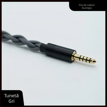 HD800 cablu de upgrade pentru căști - 4 fire, cupru monocristal 7N, conectori audio duali 3,5 mm