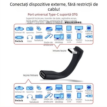 Cablu de extensie Thunderbolt 5 pentru carcase de hard disk, transfer de date la viteză mare de 80 Gbps, încărcare rapidă PD240W, compatibil cu MacBook