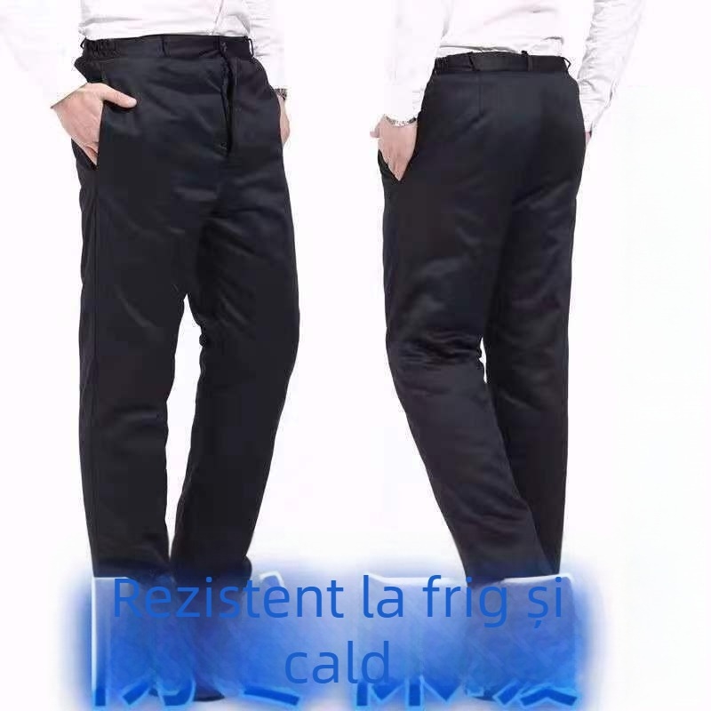 Set jachetă și pantaloni de iarnă pentru bărbați, din piele artificială, gros, umplutură din mătase-bumbac, Iarna 2025