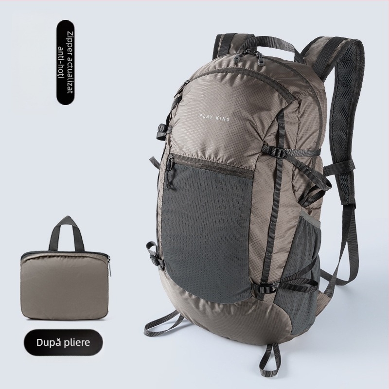 PlayKing Rucsac de drumeție – ultraușor din nailon, unisex, capacitate extensibilă, reduce povara, depozitare compactă