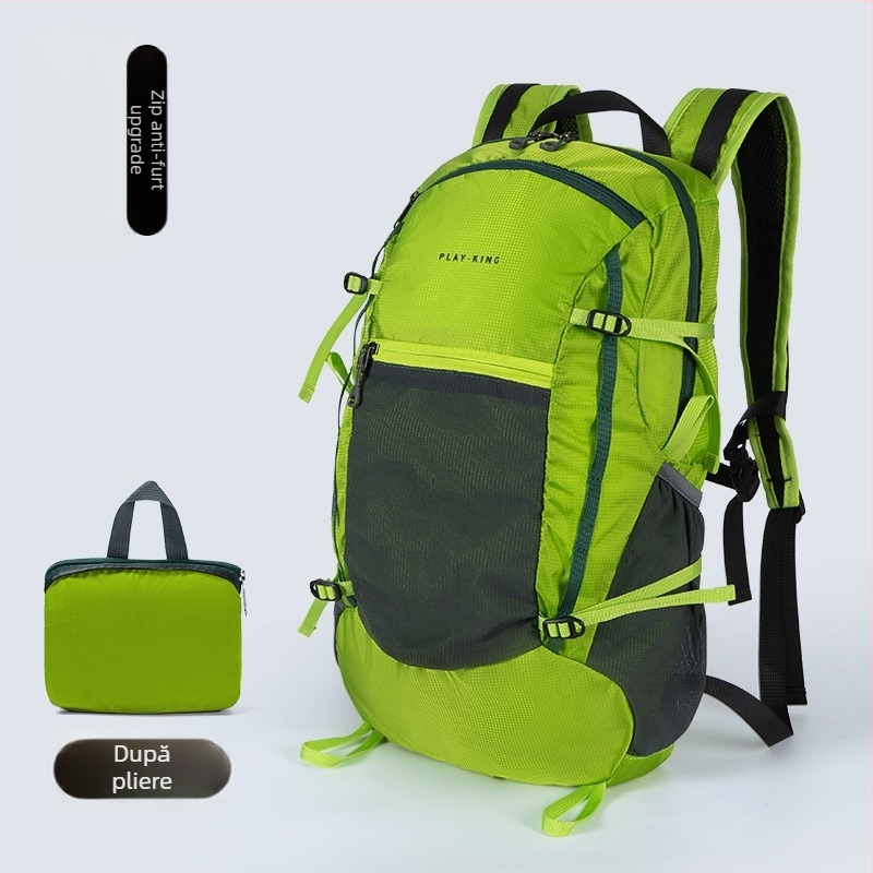 PlayKing Rucsac de drumeție – ultraușor din nailon, unisex, capacitate extensibilă, reduce povara, depozitare compactă