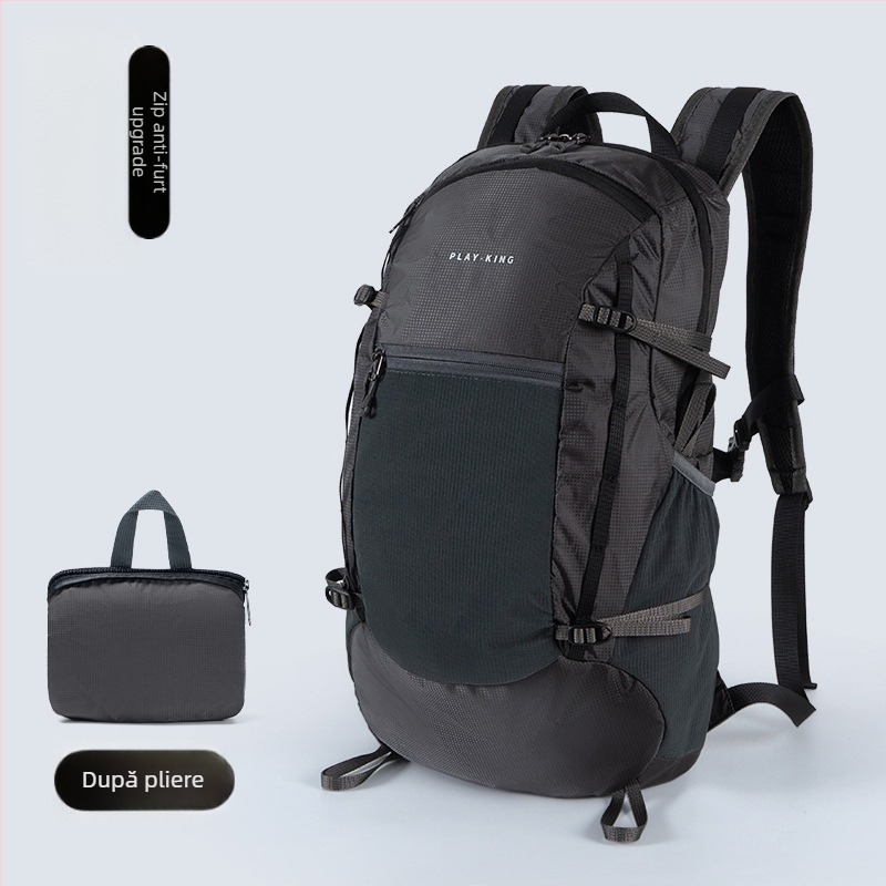 PlayKing Rucsac de drumeție – ultraușor din nailon, unisex, capacitate extensibilă, reduce povara, depozitare compactă