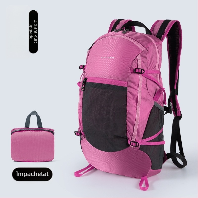 PlayKing Rucsac de drumeție – ultraușor din nailon, unisex, capacitate extensibilă, reduce povara, depozitare compactă