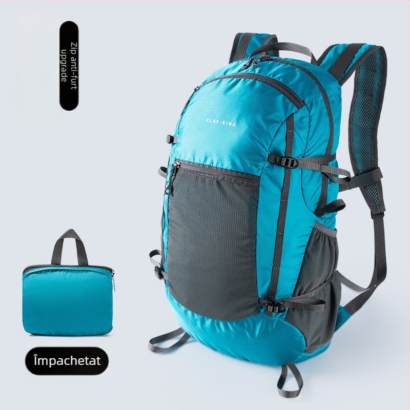 PlayKing Rucsac de drumeție – ultraușor din nailon, unisex, capacitate extensibilă, reduce povara, depozitare compactă
