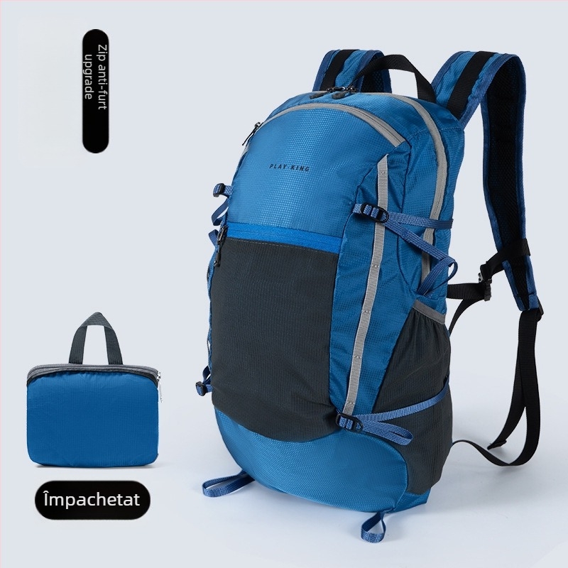 PlayKing Rucsac de drumeție – ultraușor din nailon, unisex, capacitate extensibilă, reduce povara, depozitare compactă