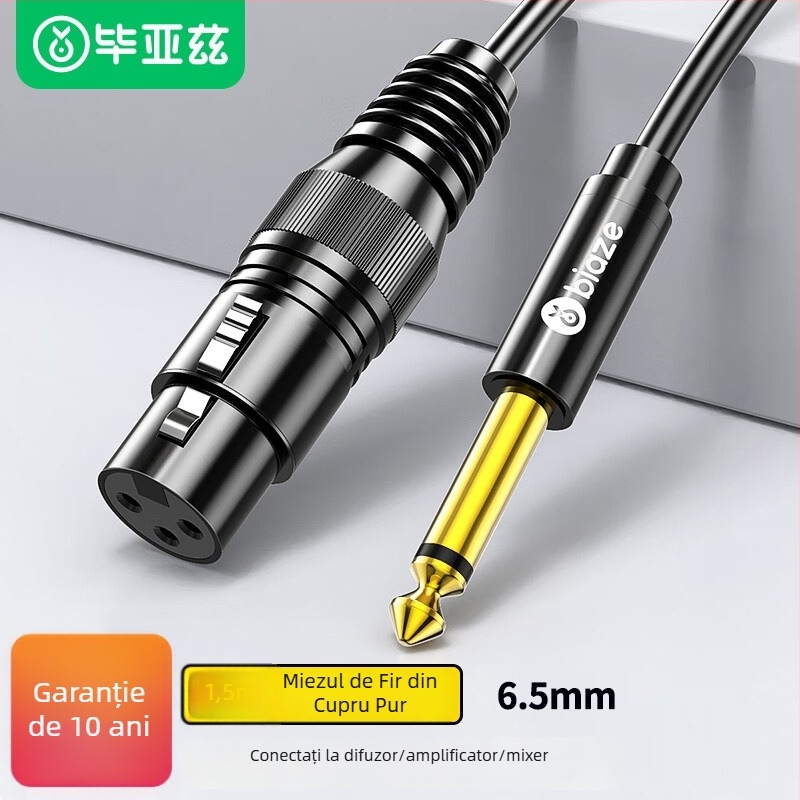 Cablu de extensie audio, 1 m, Biaz, conector masculin-feminin, certificare K66