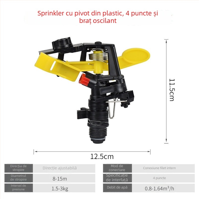 Duza de pulverizare rotativă cu turbina pentru irigarea grădinii și gazonului