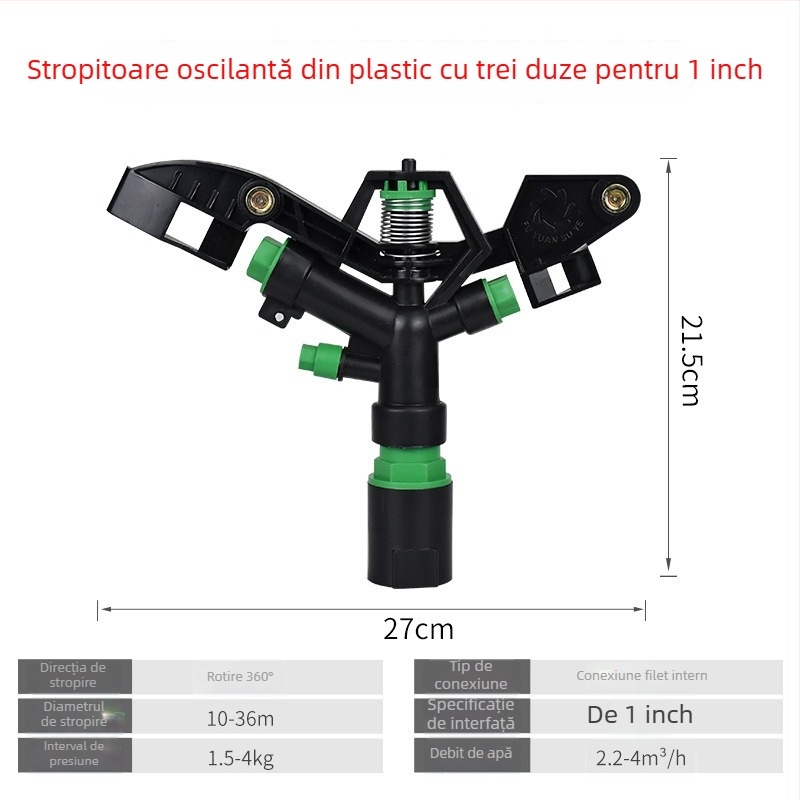 Duza de pulverizare rotativă cu turbina pentru irigarea grădinii și gazonului