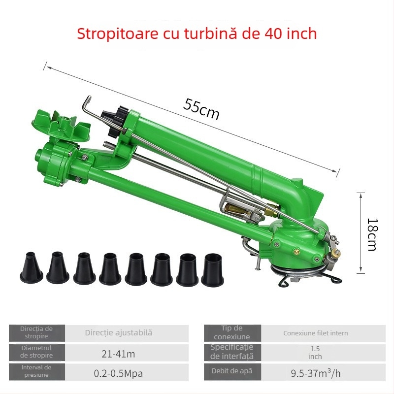 Duza de pulverizare rotativă cu turbina pentru irigarea grădinii și gazonului