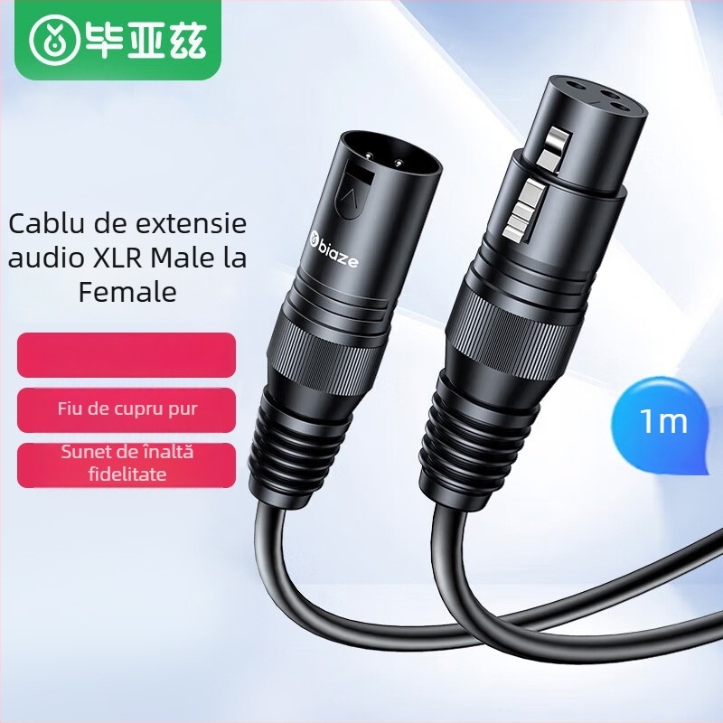 Cablu audio Biaz, conector masculin către feminin, pentru dispozitive digitale, Material nucleu: Alt, Fir: PVC standard, Certificare: K66