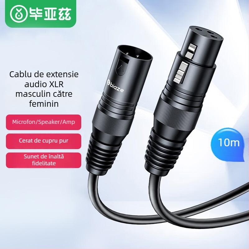 Cablu audio Biaz, conector masculin către feminin, pentru dispozitive digitale, Material nucleu: Alt, Fir: PVC standard, Certificare: K66