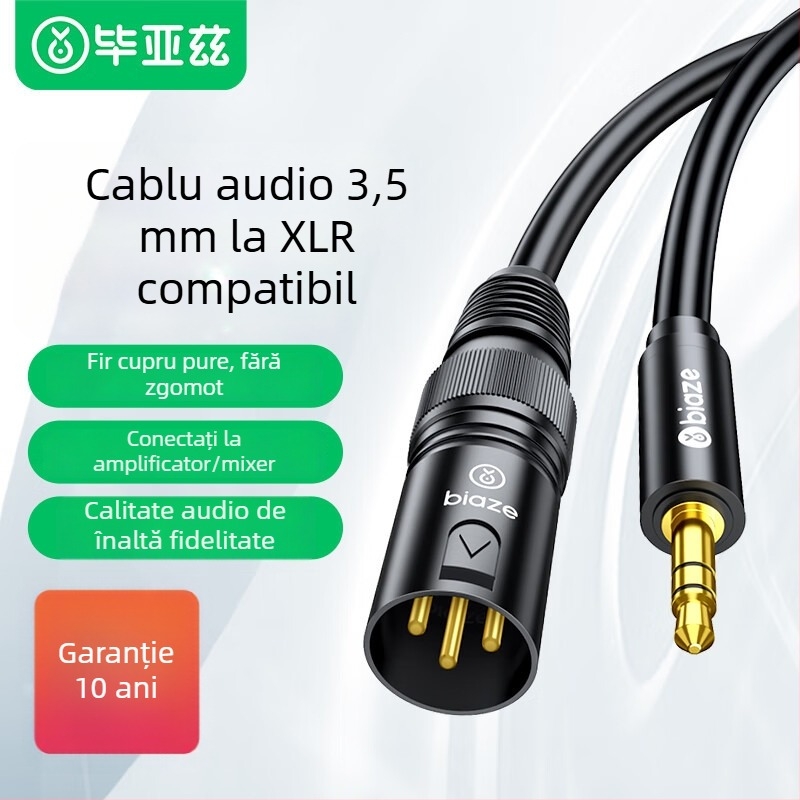 Cablu audio Biaz, conector masculin către feminin, pentru dispozitive digitale, Material nucleu: Alt, Fir: PVC standard, Certificare: K66
