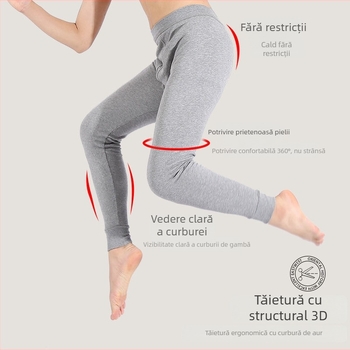 Pantaloni termici din bumbac pentru bărbați, încălziți, lungime cropped, un singur strat, 70–80% bumbac, țesătură groasă 201–250 g/m²