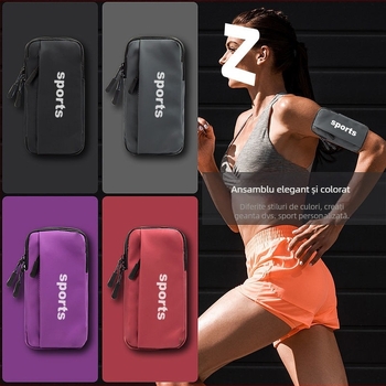 Geantă de braț pentru telefonul Huawei, unisex, material PU, purtare cross-body sau în talie, pentru ciclism