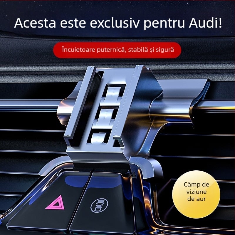 Suport de telefon pentru panoul de instrumente Audi cu bază snap-on, compatibil cu A3/A4L/A5/A6LL și Q2/Q3/Q5L/Q7