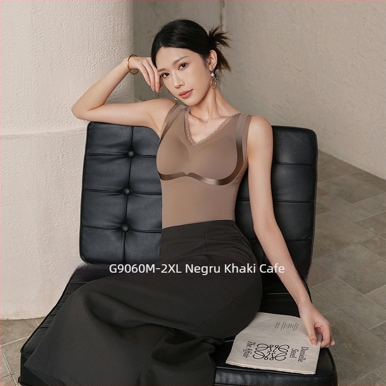 Vestă termică pentru femei din nylon, căptușeală fleece, fără cusături, glugă, decolteu în V, cu sutien încorporat și inserturi, 251–300 g/m2