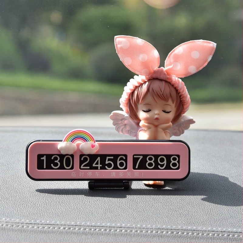 Chiweng Placă temporară de parcare pentru mașină – Plastic, fără personalizare, montaj ascuns
