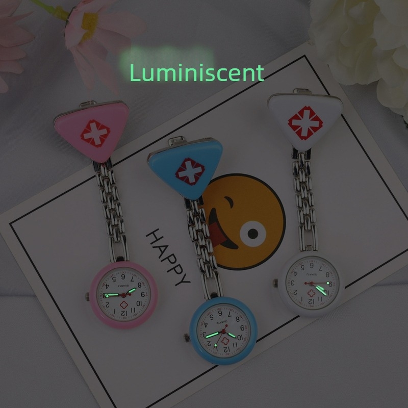Ceas pentru asistentă medicală cu indicator luminos, afișaj tip indicator, mișcare electronică, carcasă din aliaj de zinc, curea din aliaj