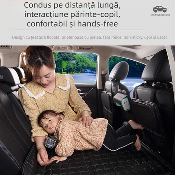Saltea pentru bancheta din spate a mașinii — pat de călătorie pliabil, material PVC, Greutate 6, Sarcină maximă 800, Model 001, Potrivit pentru sedanuri și SUV-uri