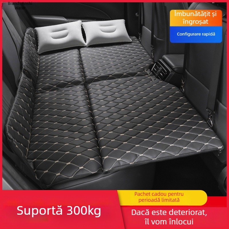 Saltea de dormit pliabil pentru mașină, pernă pliabilă pentru scaunul din spate pentru tururi autonome (Brand: An shishui; Material: piele artificială; Compatibilitate: alte modele; Metodă de umflare: altă)