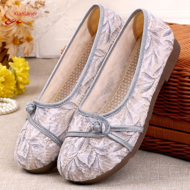 Pantofi dama din plasă respirabilă, vârf ascuțit, talpă TPR, toc plat, slip-on