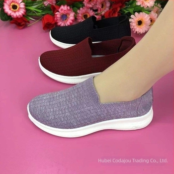 Pantofi de mers pentru femei, partea superioară din material elastic, ușori, talpă antiderapantă, vârf ascuțit, vară