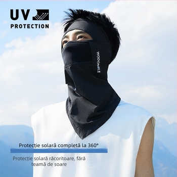 Mască pentru față și gât, respirabilă, protecție UV, umbrire, material nylon 81–95%