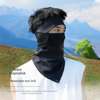 Mască pentru față și gât, respirabilă, protecție UV, umbrire, material nylon 81–95%