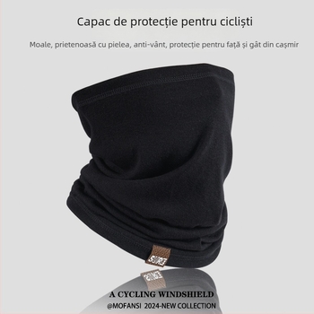 Mască de ciclism cu față parțială, protecție solară, material din bumbac artificial, Primăvara 2025