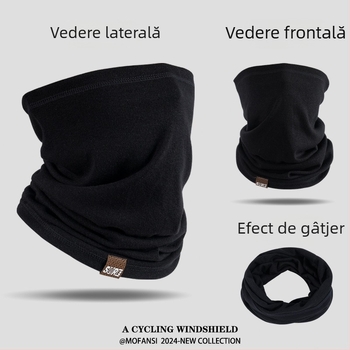 Mască de ciclism cu față parțială, protecție solară, material din bumbac artificial, Primăvara 2025