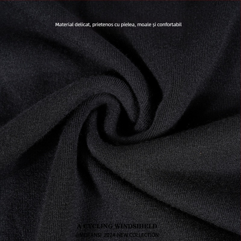 Mască de ciclism cu față parțială, protecție solară, material din bumbac artificial, Primăvara 2025