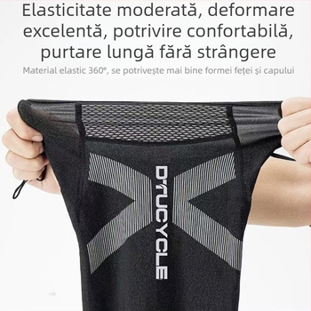 Mască pentru ciclism cu protecție solară, guler de gât din fleece, unisex, în stoc, personalizabil