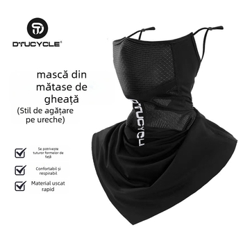 Mască pentru ciclism cu protecție solară, guler de gât din fleece, unisex, în stoc, personalizabil