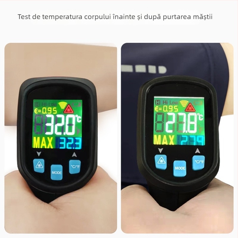 Mască de ciclism cu design pentru prinderea la urechi, rezistentă la vânt, țesătură ice silk, protecție UV | Yu Young Sports, Spandex/Lycra