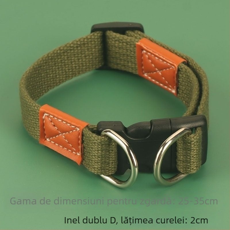 Zgarda reglabilă pentru câine din pânză cu bumbac și amestec de spandex (Iarna 2024)