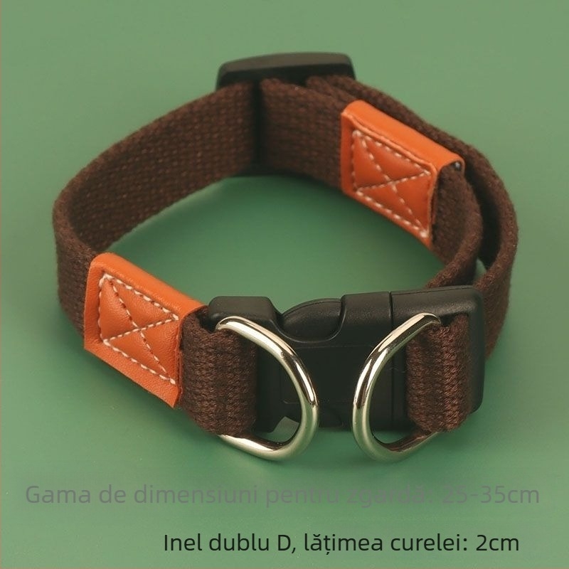 Zgarda reglabilă pentru câine din pânză cu bumbac și amestec de spandex (Iarna 2024)