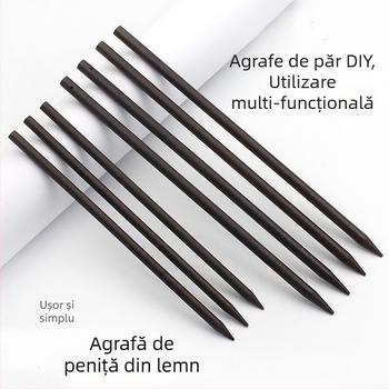 Agrafă de păr din lemn – Material: Lemn; Stil: Retro; Categoria: Accesorii pentru cap; Hanfu accesorii
