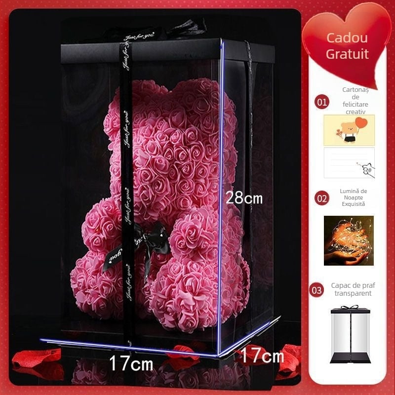 Trandafir veșnic cu unicorn – Cadou pentru fete, profesoară și întreaga clasă; pentru zile de naștere, absolvire și călătorii.