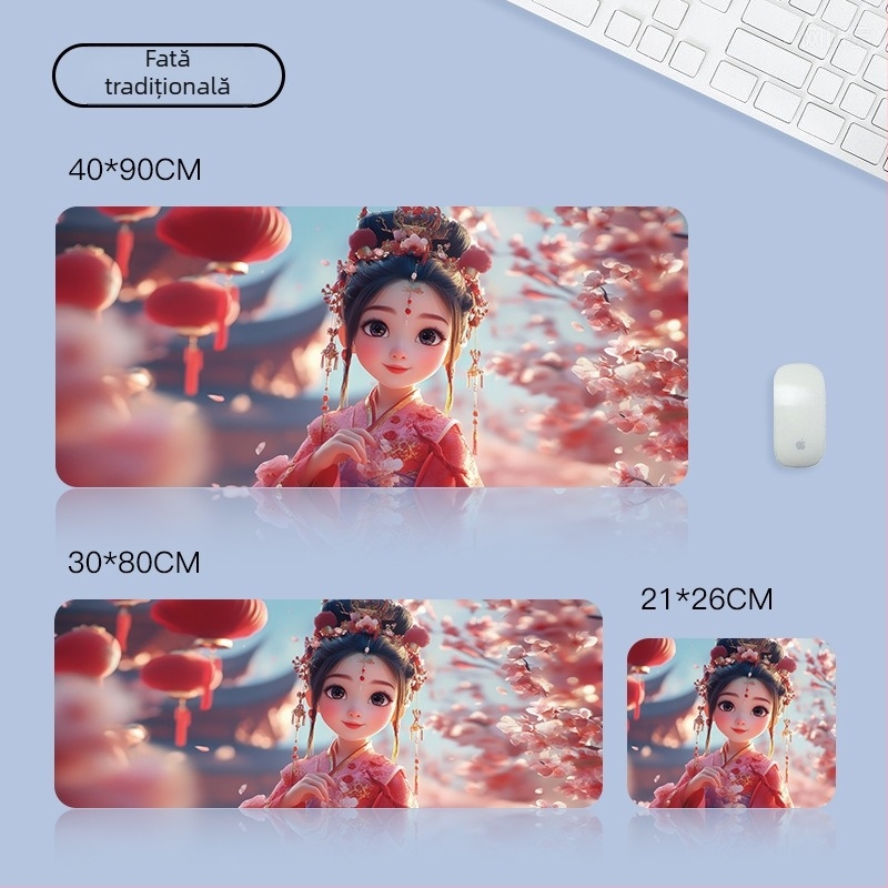 Pad de mouse, cu două fețe, anti-alunecare, din cauciuc, imprimare logo disponibilă