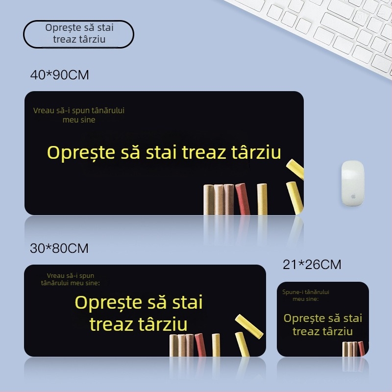 Pad de mouse, cu două fețe, anti-alunecare, din cauciuc, imprimare logo disponibilă