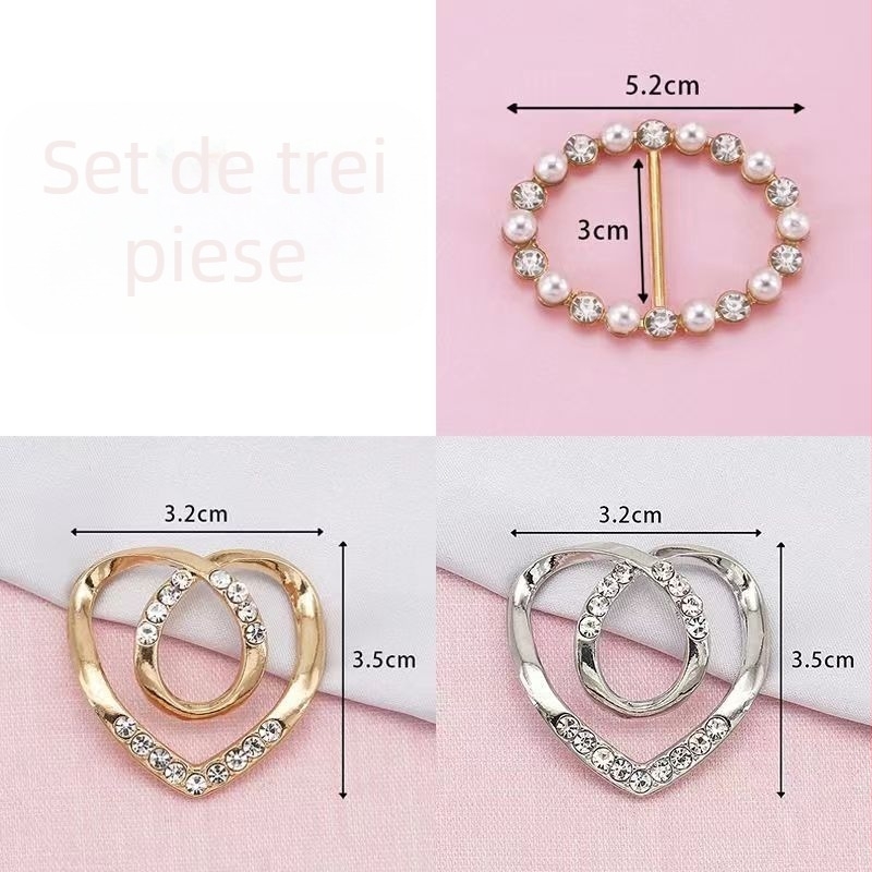 Accesoriu pentru tricou cu nod la margine și strângere la talie, din aliaj metalic, stil simplu, primăvara 2025