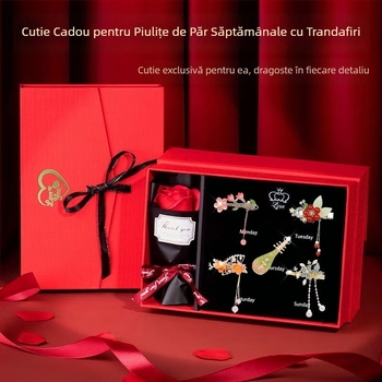 Clip de păr cu floare de trandafir, aliaj, placare electroplată, stil feminin coreean, accesorii de păr