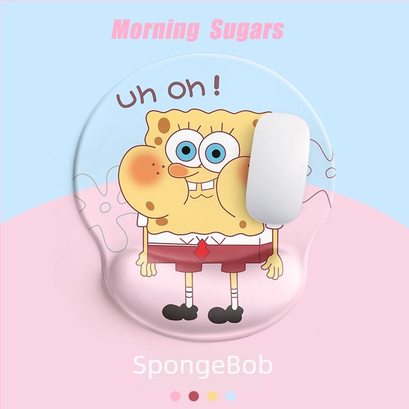 Pad de mouse cu suport pentru încheietură, cu bandă pentru încheietură (din cauciuc, cu o singură față, turnare din plastic)