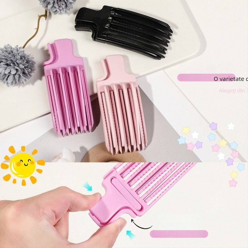 Pieptene pentru styling păr – Unisex, Formă geometrică, Plastic/rezină, Ștampilare