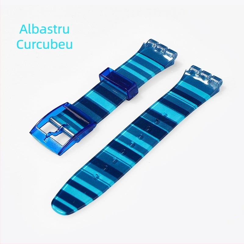 Curea de ceas din silicon compatibil Swatch — impermeabilă, material: silicon, cod produs: Strap, marcă: Qifulong, sezon: Iarna 2023